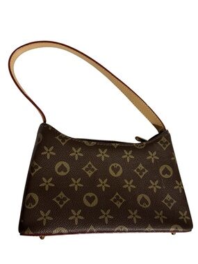 Lany bags - Brown Patterned Shoulder Bag with Tan Strap
